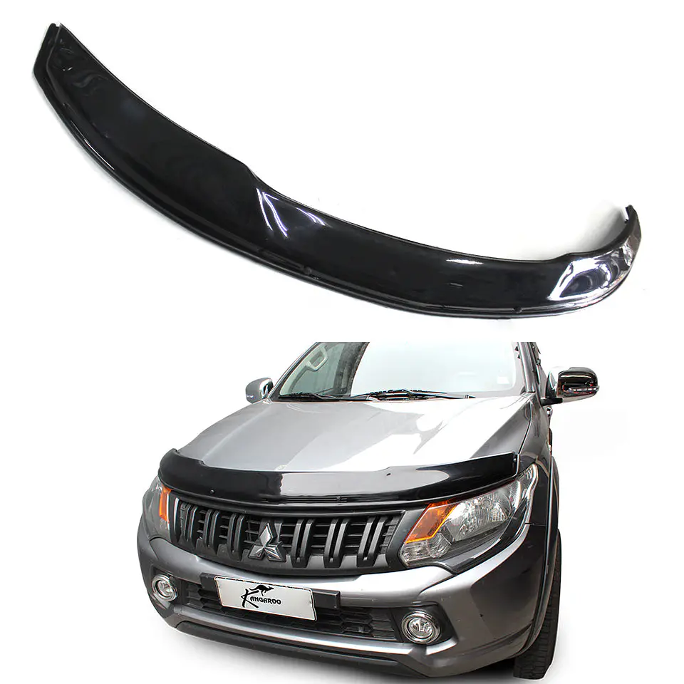 Deflector de Capot Mitsubishi L200 2016-2018 ABS Negro – Instalación sin perforación 2