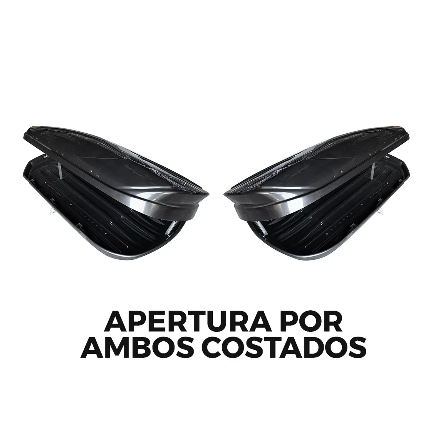 Caja Portaequipaje 450 Litros Negra | Policarbonato con Filtro UV | Aerodinámica y Segura | Kangaroo Chile 4