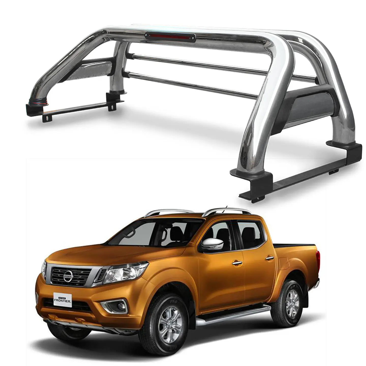 Barra Antivuelco de Acero Inoxidable para Nissan NP300 – Seguridad y Estilo 1