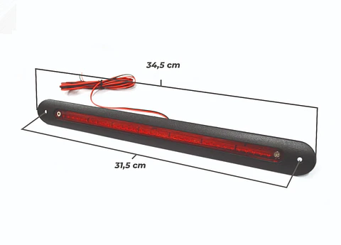 Tercera Luz de Freno LED para Barra Antivuelco | Repuesto Universal 34,5 cm | Kangaroo Chile