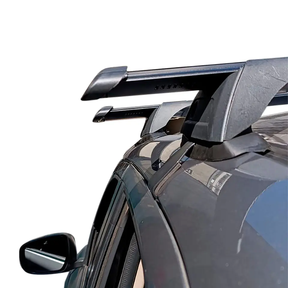 Barra de Techo Transversal Universal Negra para SUV y Camionetas – Puerta a Puerta con Seguridad Antirrobo 9