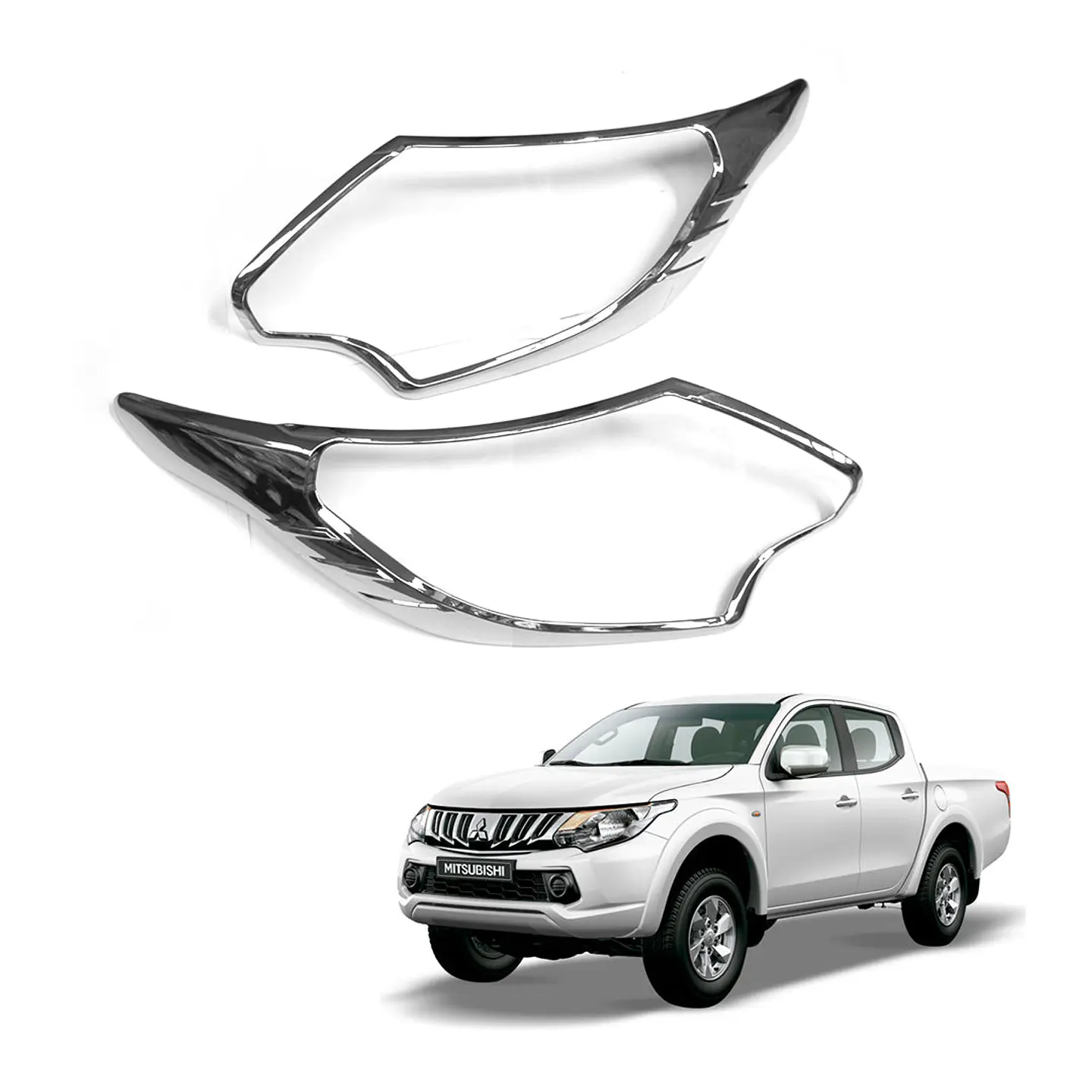 Biseles Delanteros Mitsubishi L200 2016-2019 Cromado 1