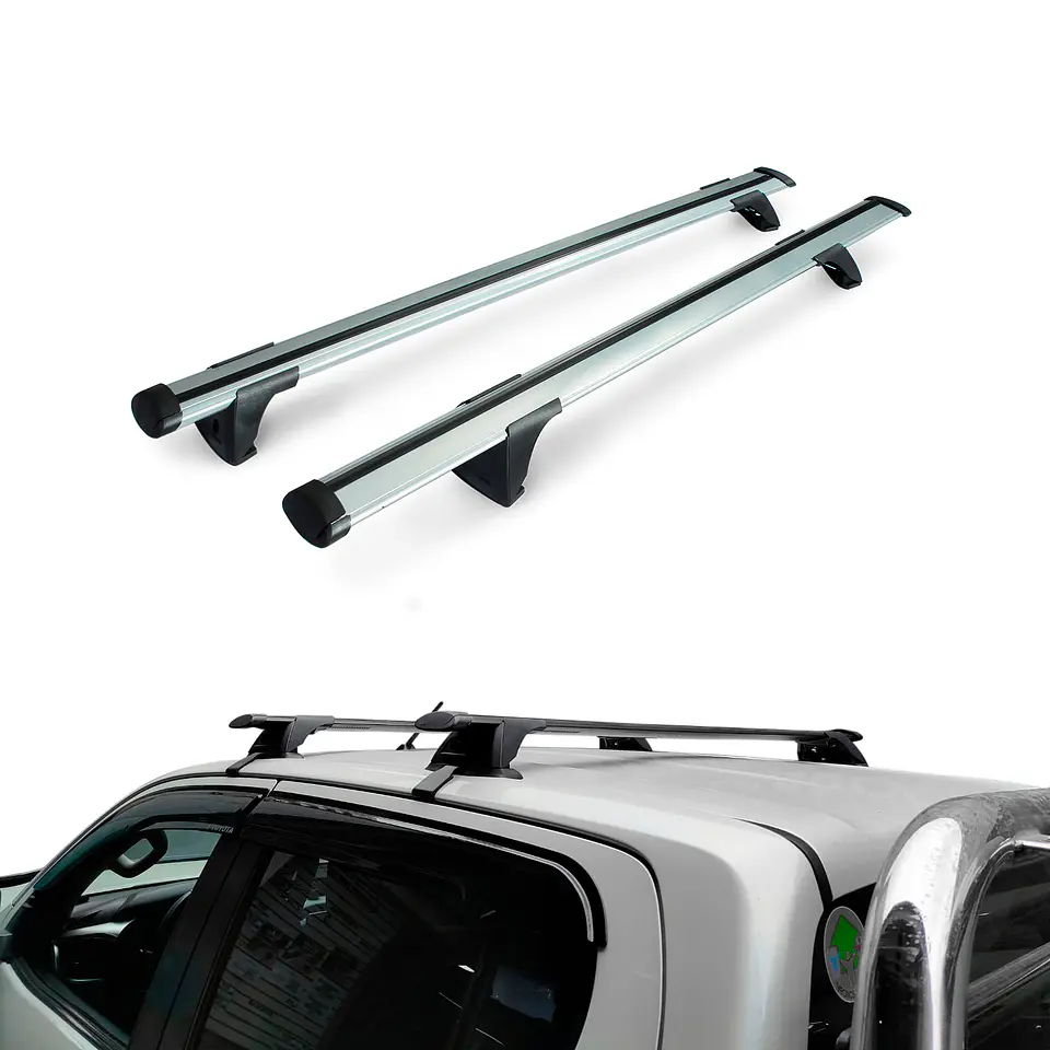 Barra de Techo Transversal Universal Gris para SUV y Camionetas – Seguridad Antirrobo 1