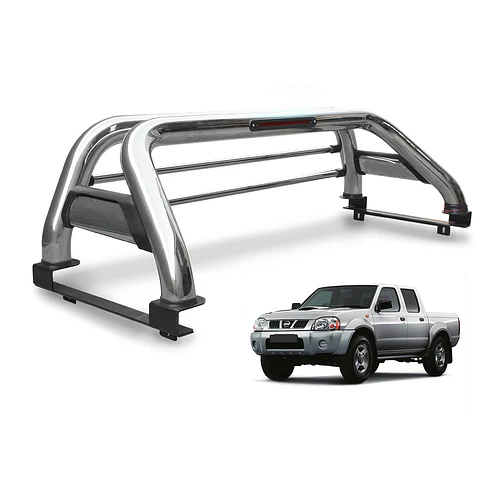 Barra Antivuelco Acero Inoxidable Nissan Terrano | Luz de Freno y Base para Lona | Kangaroo Chile