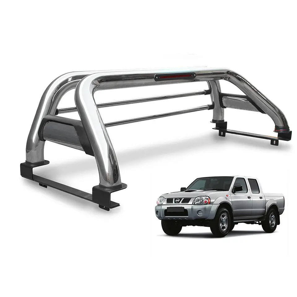 Barra Antivuelco Acero Inoxidable Nissan Terrano | Luz de Freno y Base para Lona | Kangaroo Chile 1