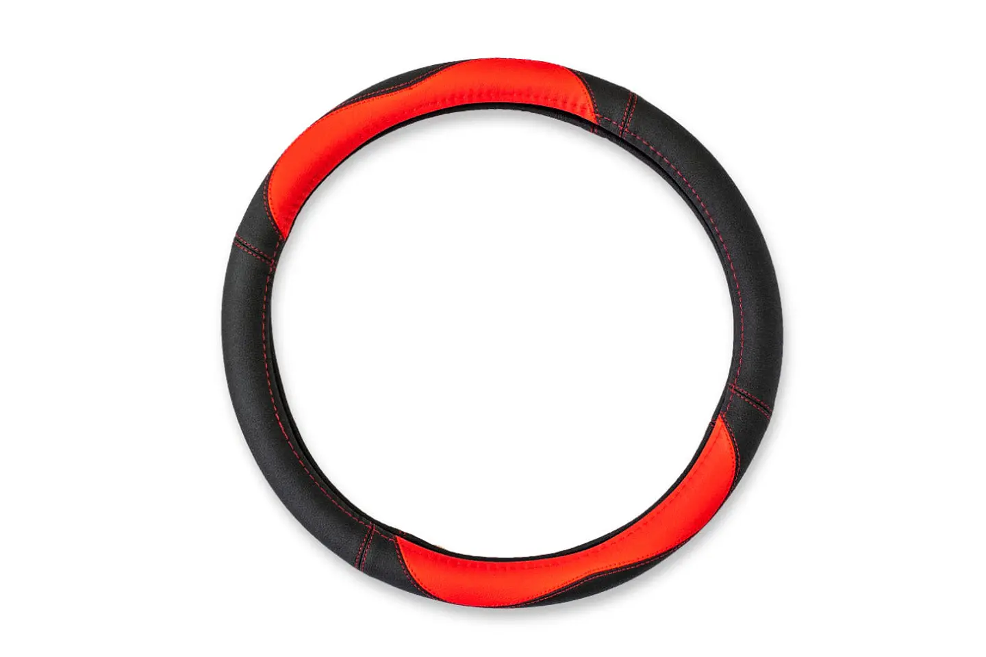Cubre Volante Eco Cuero Rojo/Negro 3
