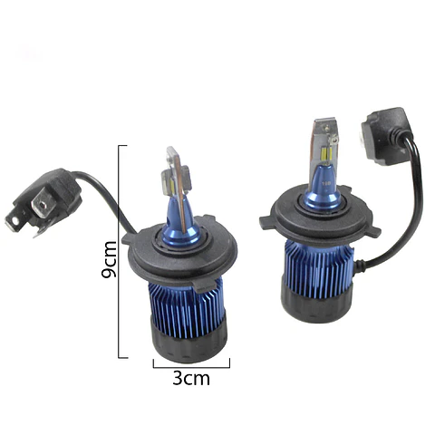 Ampolleta Mini LED H4 Turbo Ventilador 36W 12/24V | 3600 Lumen Blanco Neutro