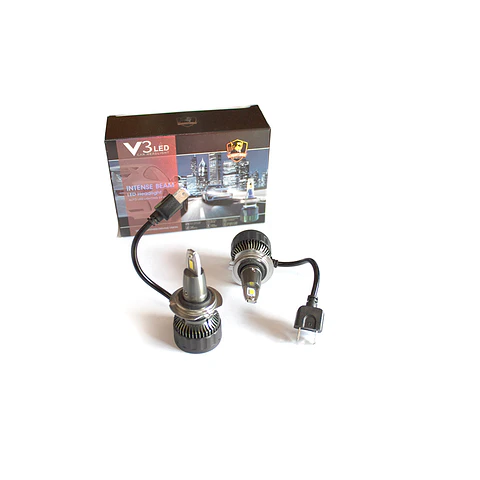 Ampolletas Mini LED H7 36W 12/24V | 3600 Lumen Blanco Neutro Turbo Ventilador