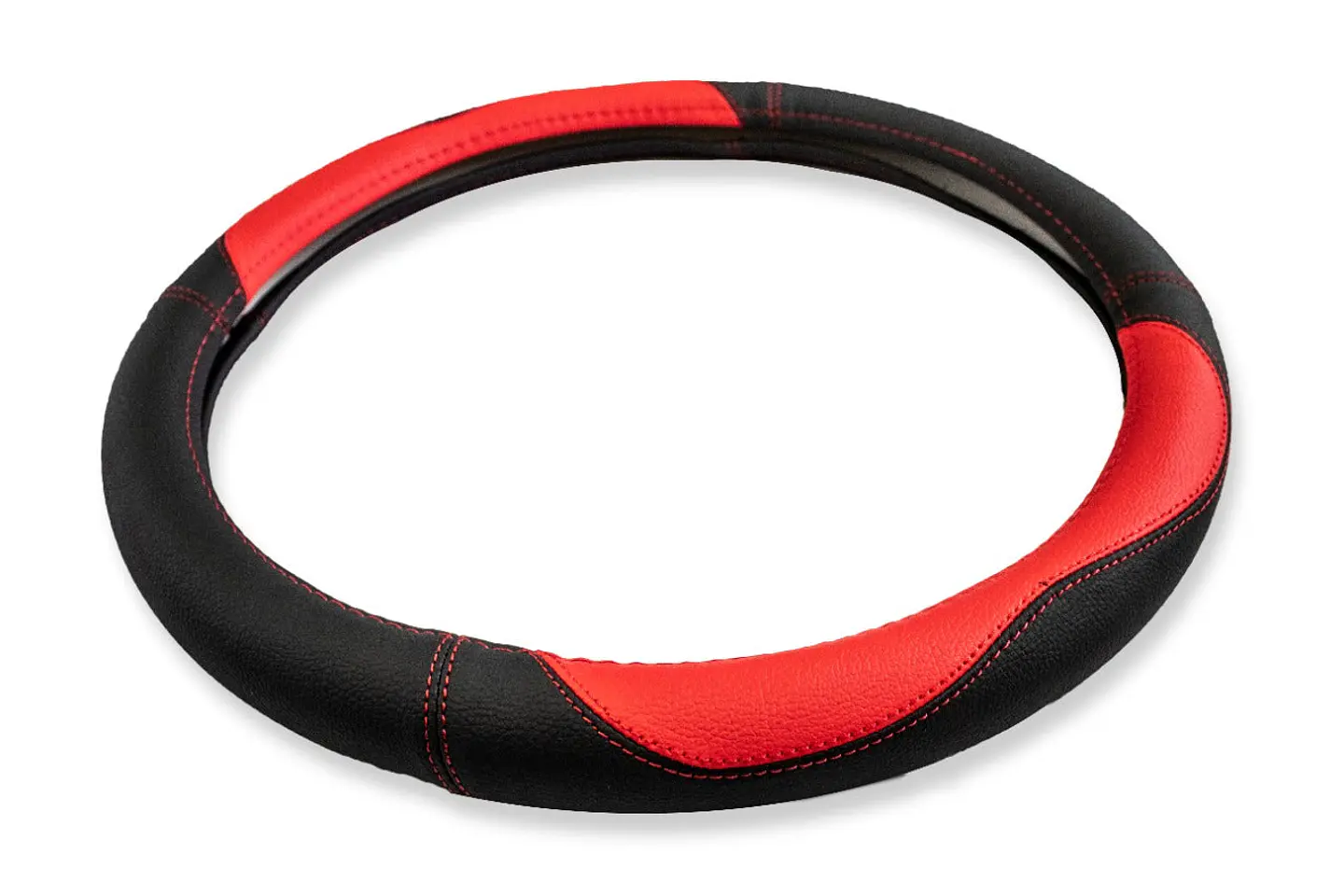 Cubre Volante Eco Cuero Rojo/Negro 4