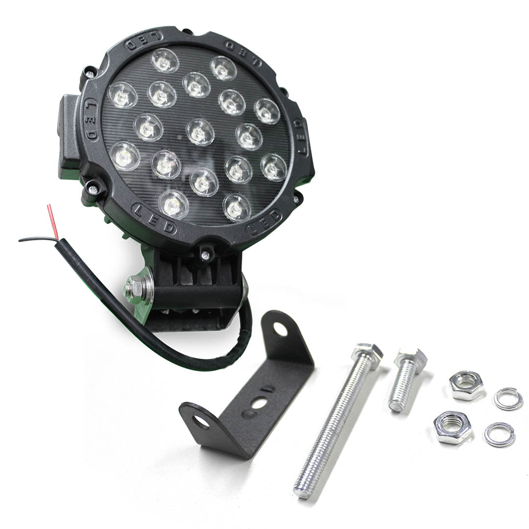 Foco Redondo Negro Led Hull 36v 51w 18 Cm Diametro 17 Leds