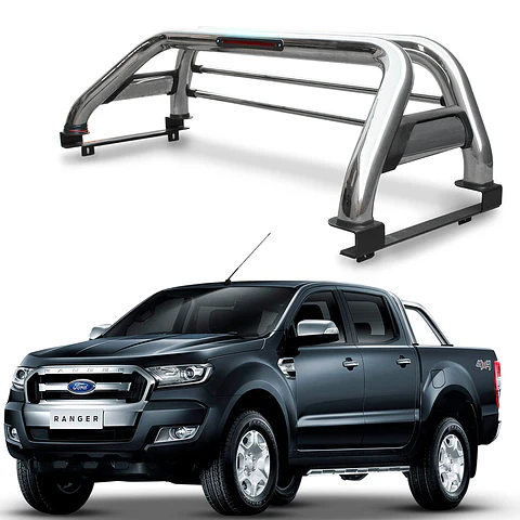 Barra Antivuelco de Acero Inoxidable para Ford Ranger 2013-2021 – Seguridad y Estilo
