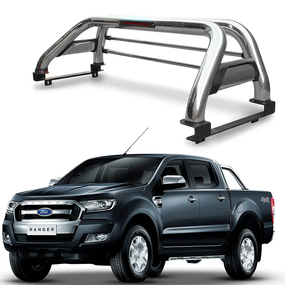 Barra Antivuelco de Acero Inoxidable para Ford Ranger 2013-2021 – Seguridad y Estilo 1