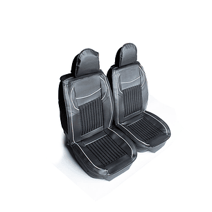 Cubre Asiento Ecocuero Universal para Camioneta #12 Linea Blanca