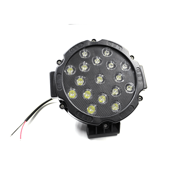 Foco Redondo Negro Led Hull 36v 51w 18 Cm Diametro 17 Leds