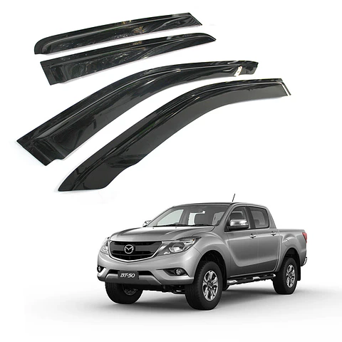 Aletas Bota Agua Gruesas Mazda BT50 2013-2020 ABS Negro – Instalación fácil con cinta 3M