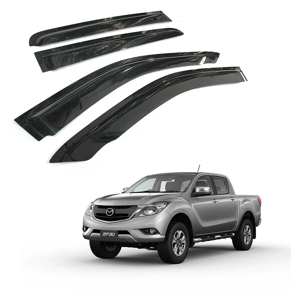 Aletas Bota Agua Gruesas Mazda BT50 2013-2020 ABS Negro – Instalación fácil con cinta 3M 1