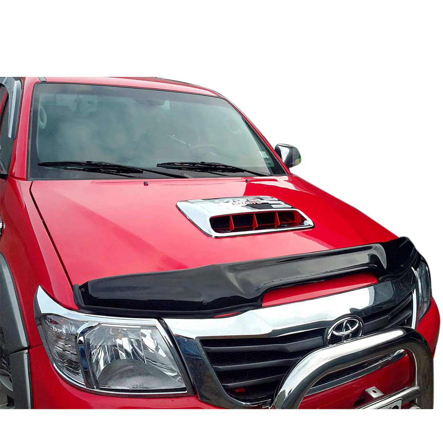 Deflector de Capot Toyota Hilux 2012-2015 ABS Negro – Con toma de aire, Instalación sin perforación 2