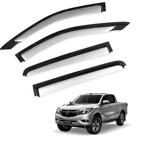 Aletas Bota Agua Mazda BT50 2013-2020 ABS Bicolor – Instalación fácil con cinta 3M