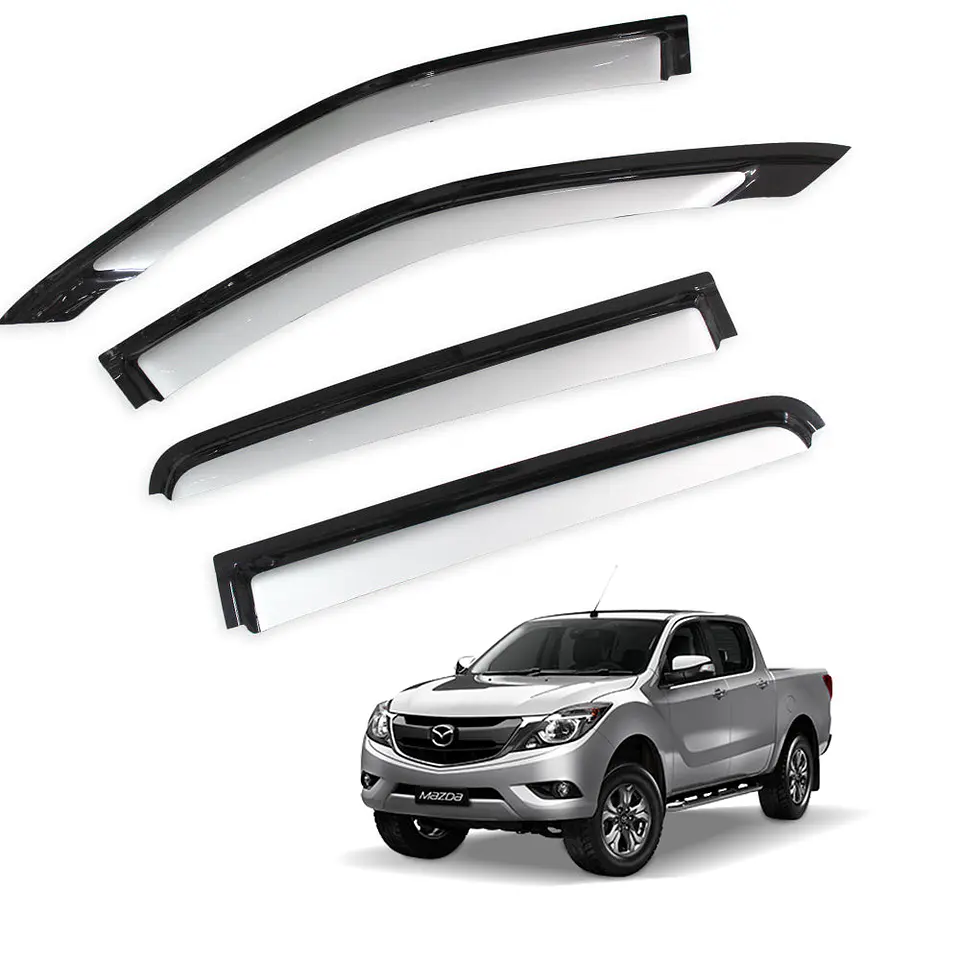 Aletas Bota Agua Mazda BT50 2013-2020 ABS Bicolor – Instalación fácil con cinta 3M 1