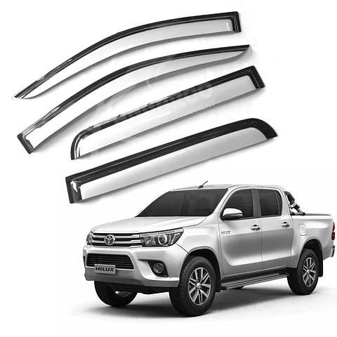 Aletas Bota Agua Toyota Hilux Revo 2016-2022 Bicolor ABS – Fácil Instalación