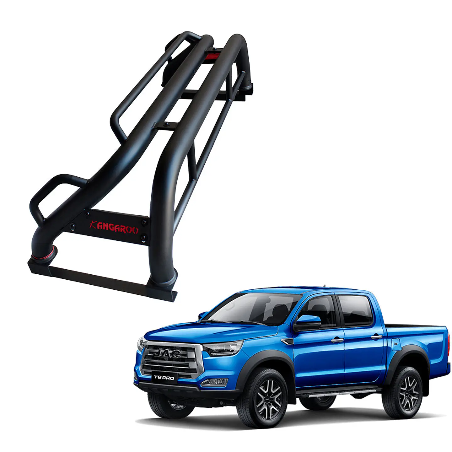 Barra Antivuelco Fierro JAC T8 | Con Luz de Freno y Base para Lona | Kangaroo Chile 1