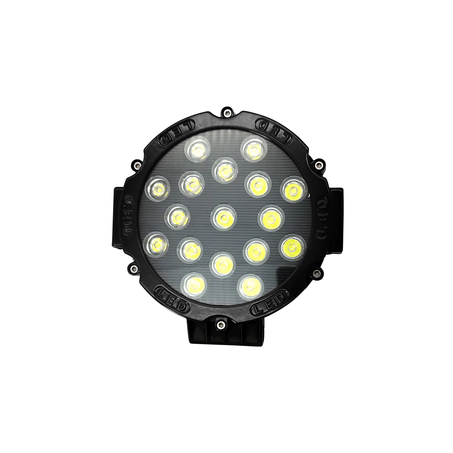 Foco Redondo Negro Led Hull 36v 51w 18 Cm Diametro 17 Leds 4
