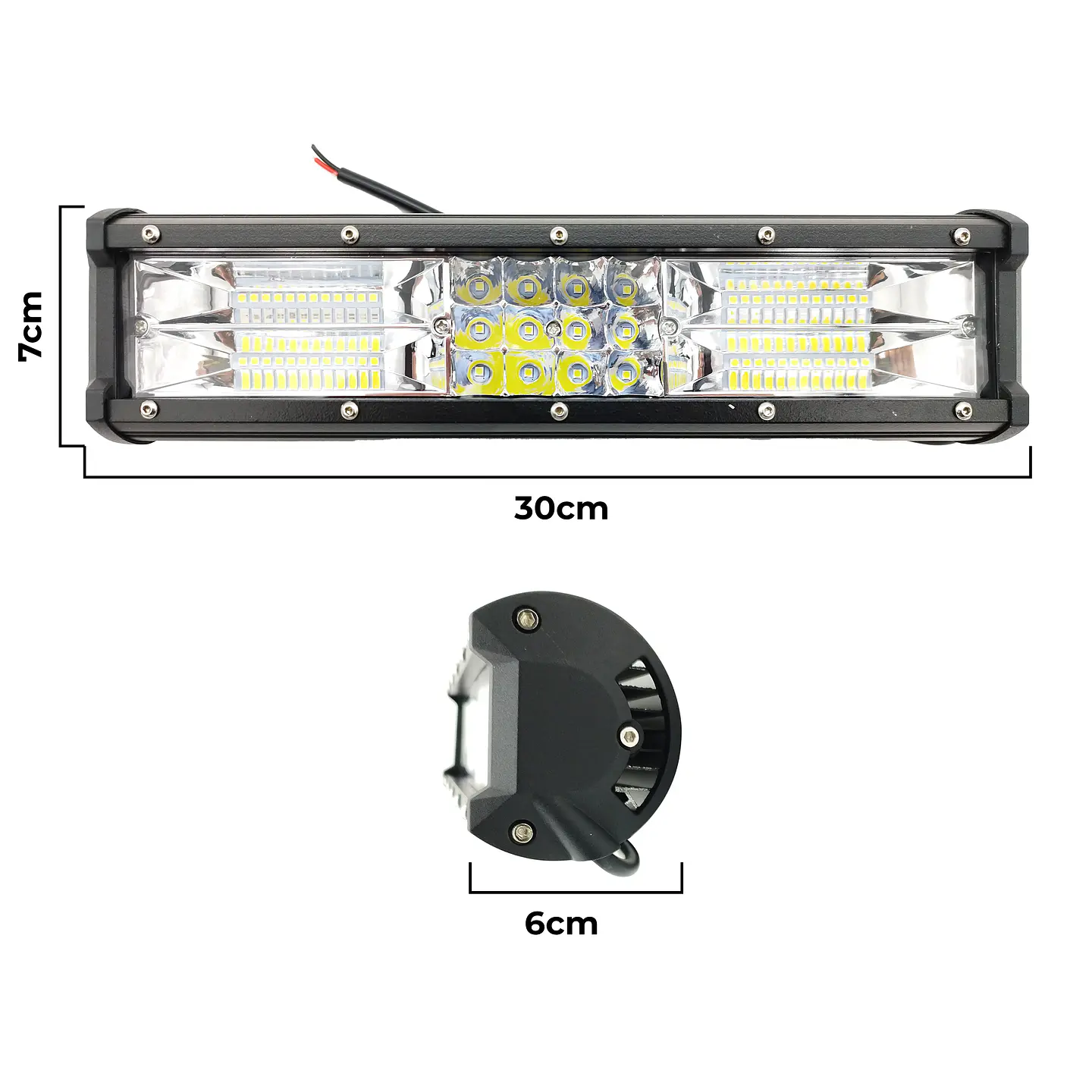 Barra Led Rectangular 32w 60led Luz Blanca 3