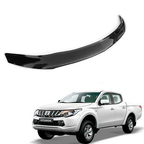 Deflector de Capot Mitsubishi L200 2016-2019 ABS Negro – Diseño Delicado, Instalación sin perforación