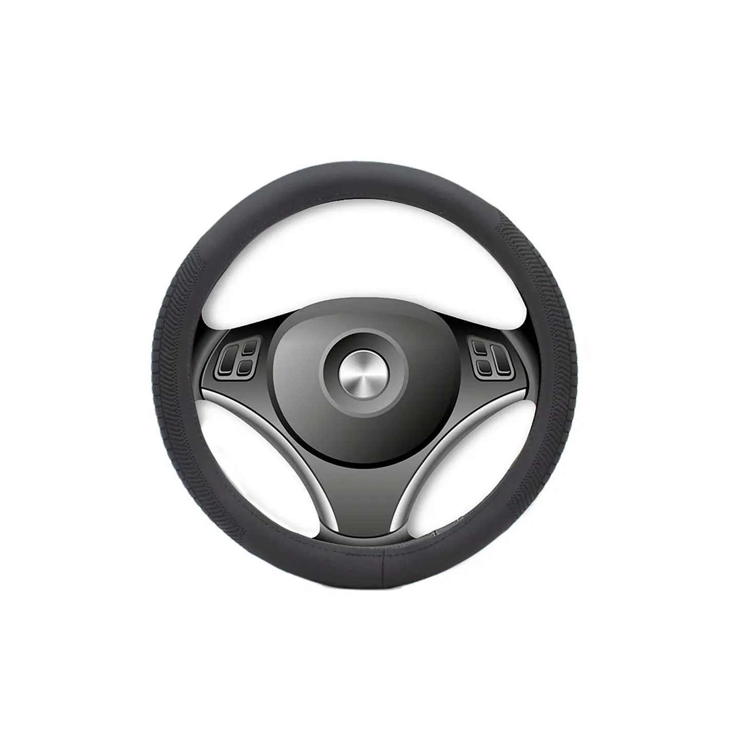 Cubre Volante Sintético para Camionetas – Negro, Talla M (38 cm) 1