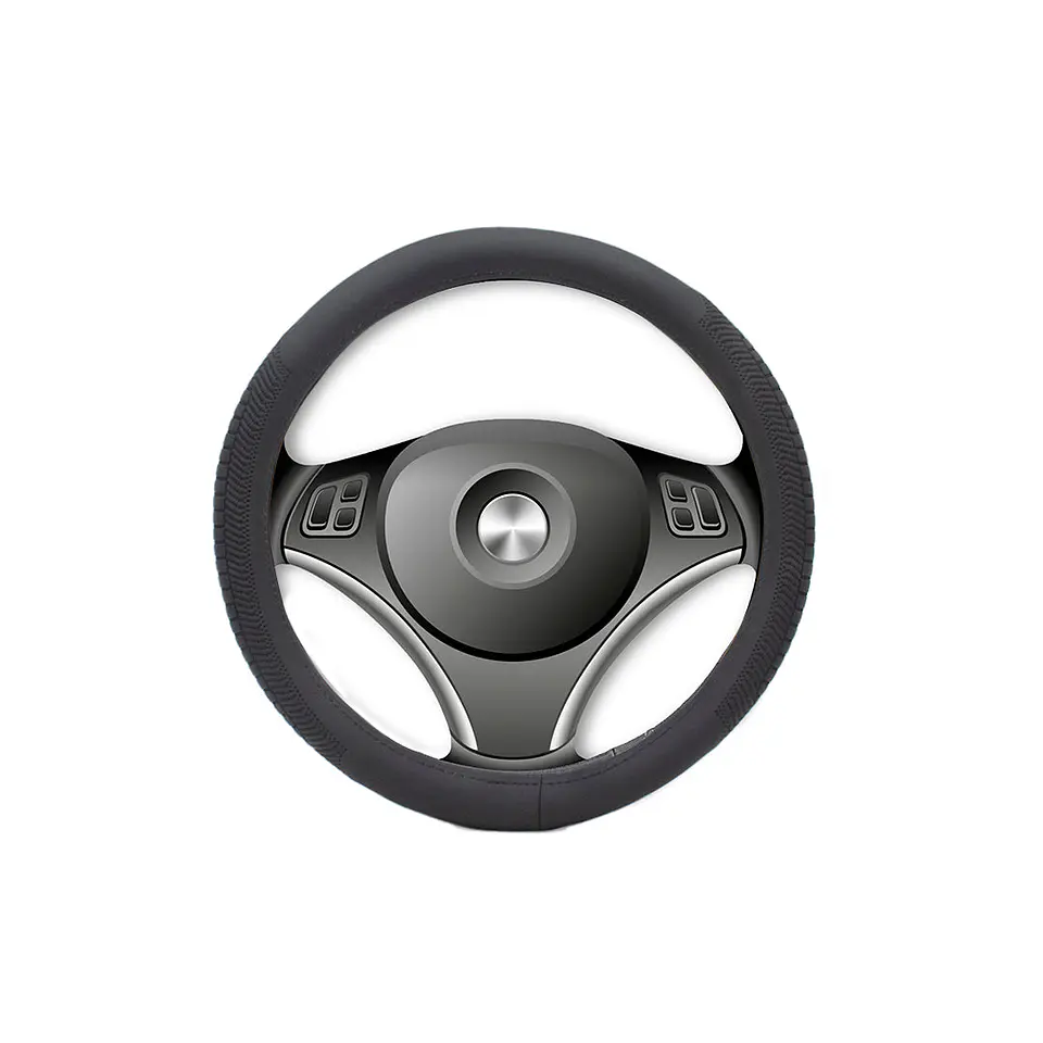 Cubre Volante Sintético para Camionetas – Negro, Talla M (38 cm) 1