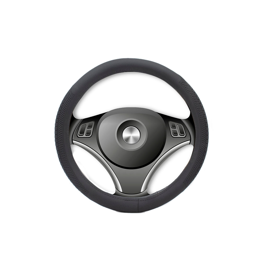 Cubre Volante Sintético para Camionetas – Negro, Talla M (38 cm)