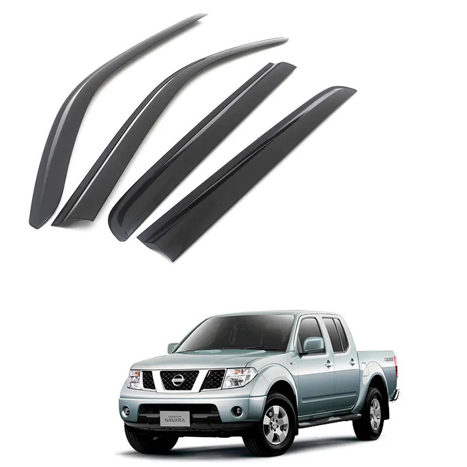 Aletas Bota Agua Nissan Navara 2006-2015 ABS Negro – Instalación fácil con cinta 3M 1