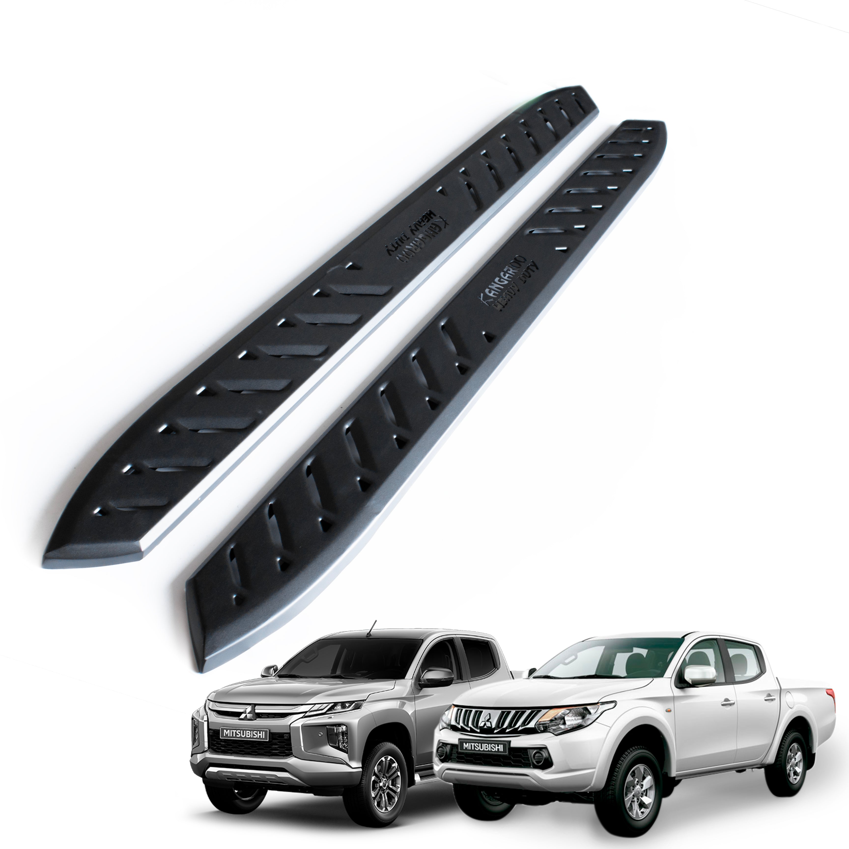 Heavy Duty Rubber Car Mats – Front Pair For Mitsubishi L200, Cut-to-Size
