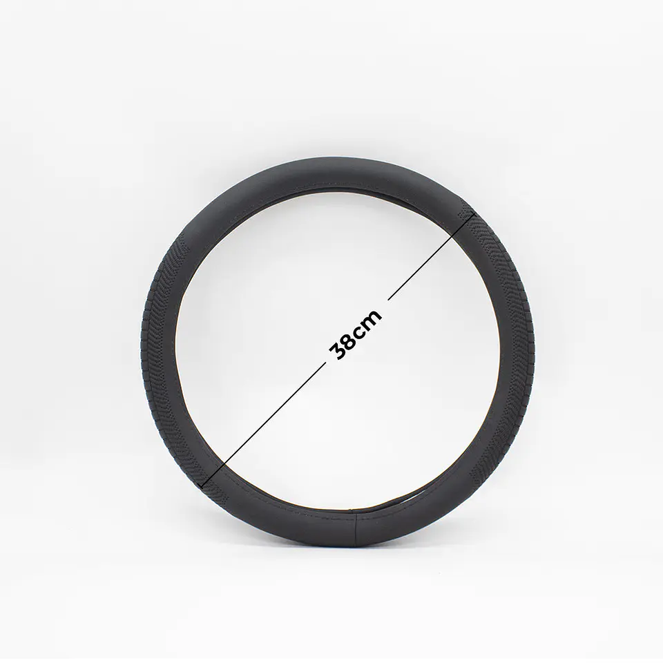 Cubre Volante Sintético para Camionetas – Negro, Talla M (38 cm) 2