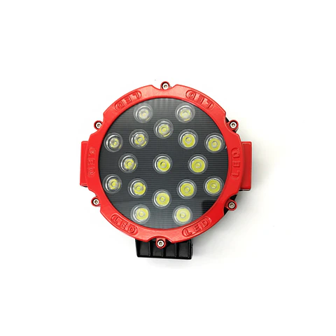 Foco Redondo Rojo Led Hull 36v 51w 18 Cm Diametro 17 Leds