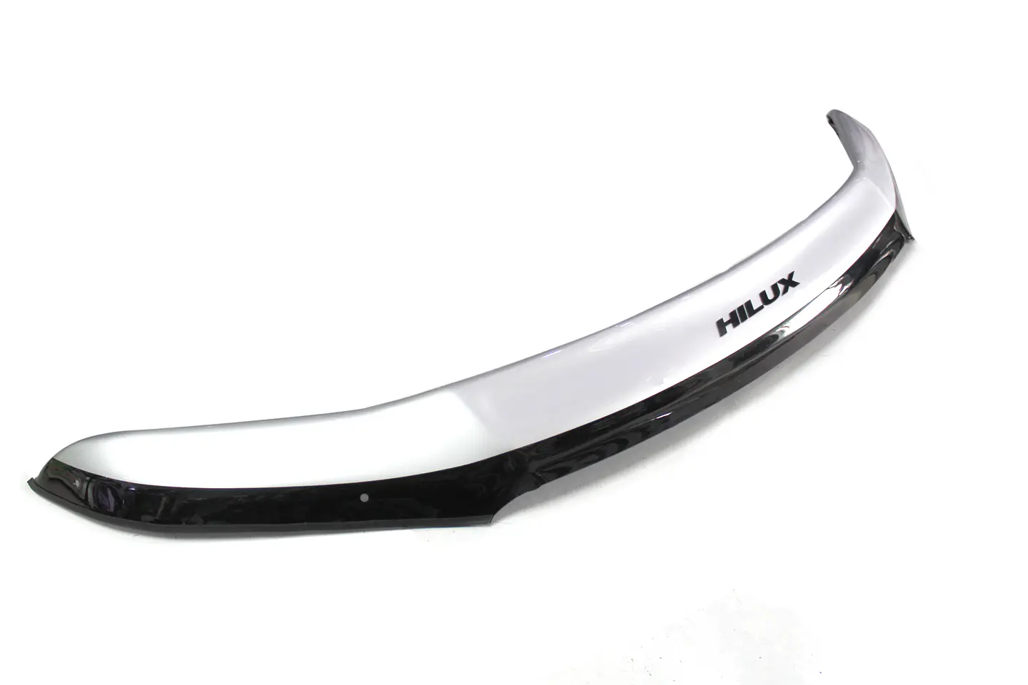 Deflector de Capot Toyota Hilux Revo 2016-2020 ABS Bicolor Plata/Negro – Instalación sin perforación 2