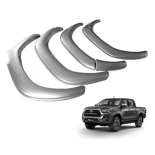 Extensiones de Tapabarro Gris Hilux Revo 2021 - 2022