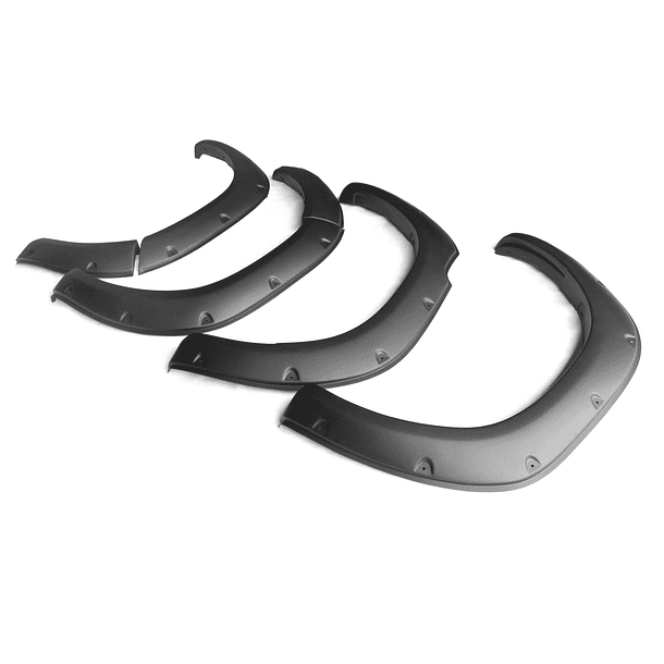 Extensiones de Tapabarro Fangueras Negra Militares Hilux Revo 2021-2022 SR