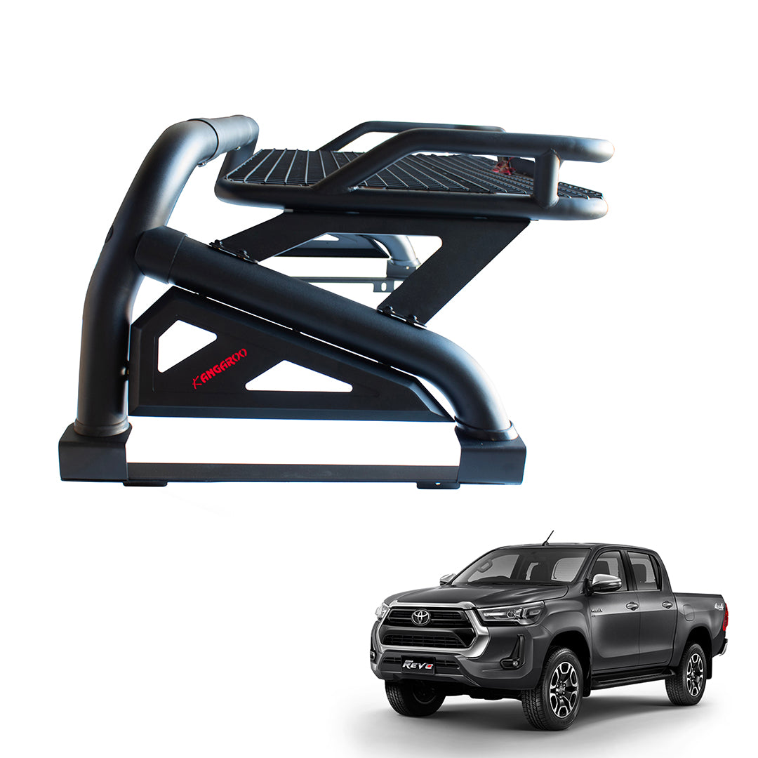 Barra Antivuelco Negro Matte 4x4 Toyota Hilux Revo 2016-2024