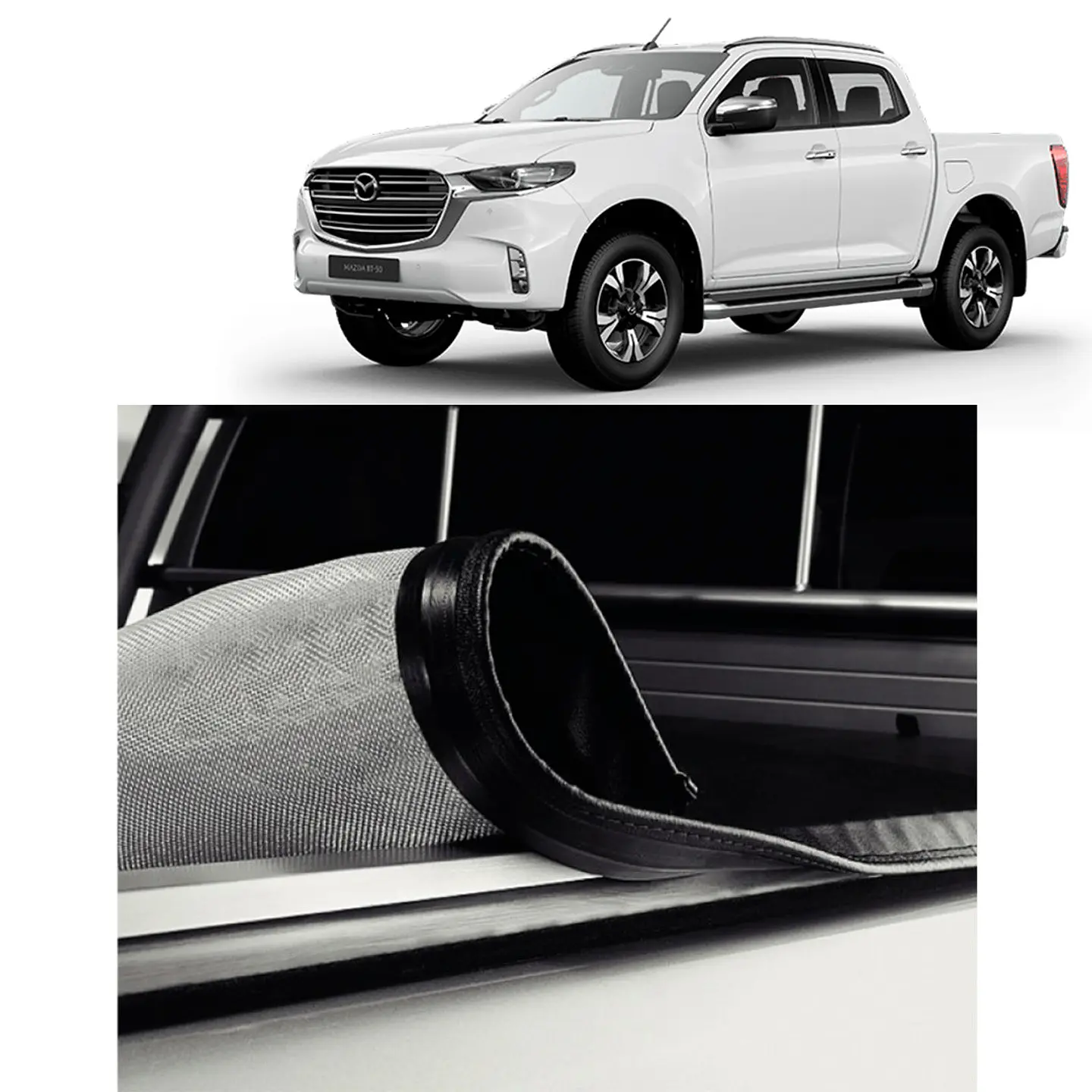 Lona Marítima Cubrepickup Mazda BT50 2022–2024 | Impermeable y Protección UV | Marco de Aluminio | Kangaroo Chile 2
