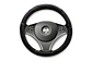 Cubre Volante Cuero Negro Talla M Para Camionetas Hilo Colores - Miniatura 1