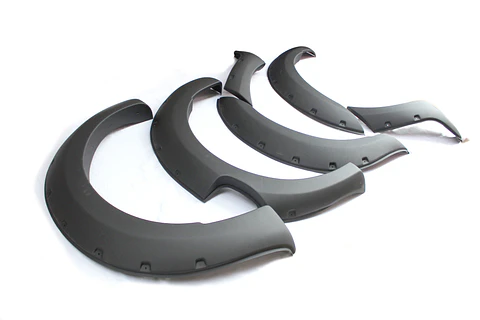 Extensiones de Tapabarros Estilo Militar para Ford Ranger 2016–2022 | Plástico ABS Negro Lisas