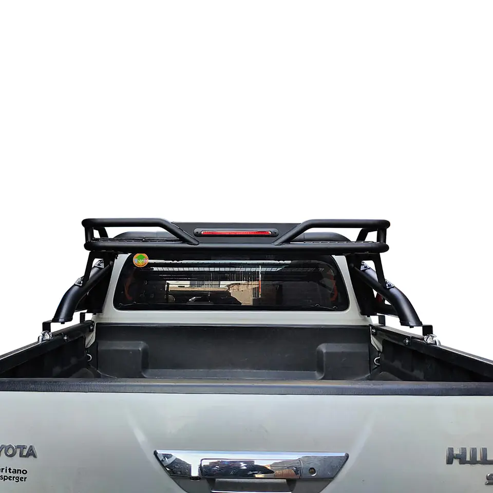 Barra Antivuelco Safari Texturizada Negra Toyota Hilux Revo 2016-2026 | Fierro Resistente 7