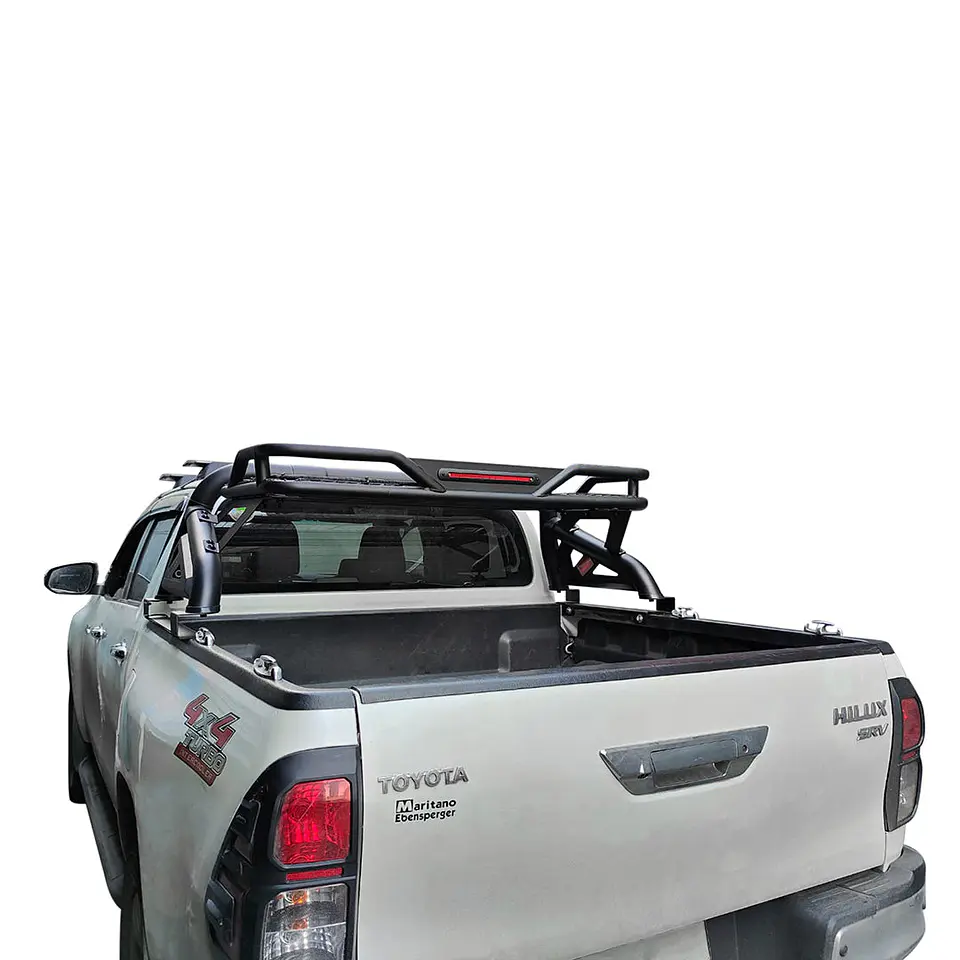 Barra Antivuelco Safari Texturizada Negra Toyota Hilux Revo 2016-2026 | Fierro Resistente 8