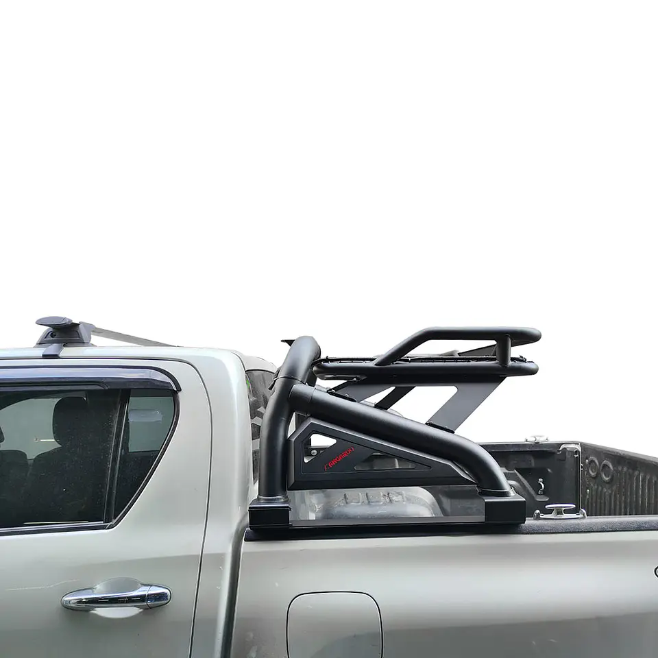 Barra Antivuelco Safari Texturizada Negra Toyota Hilux Revo 2016-2026 | Fierro Resistente 10