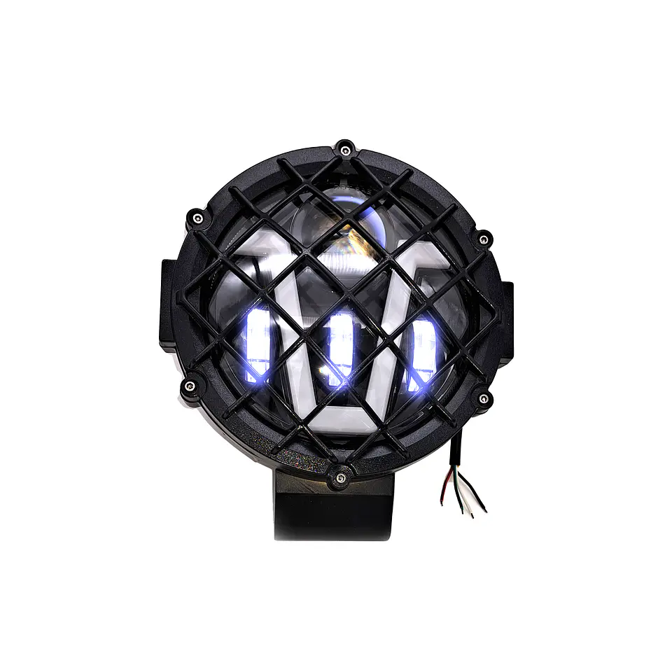Foco LED Luz Blanca y Cálida con Rejilla | 51W, 5 Modos de Iluminación 7