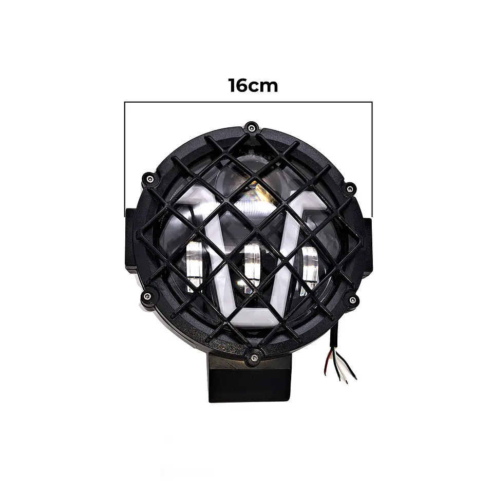 Foco LED Luz Blanca y Cálida con Rejilla | 51W, 5 Modos de Iluminación 2