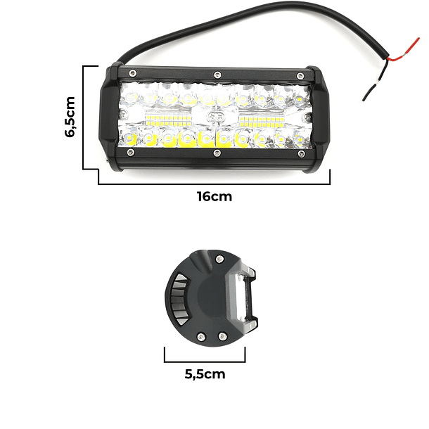 Barra Led Rectangular 32w 40led Luz Blanca