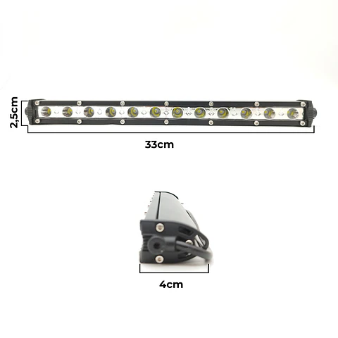 Barra LED Rectangular 36W 12LED | IP67 Off-Road 4x4