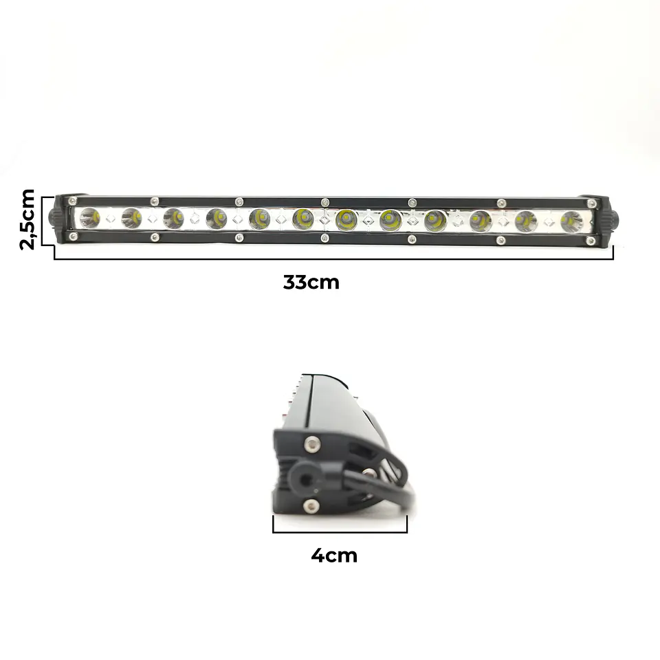 Barra LED Rectangular 36W 12LED | IP67 Off-Road 4x4 2